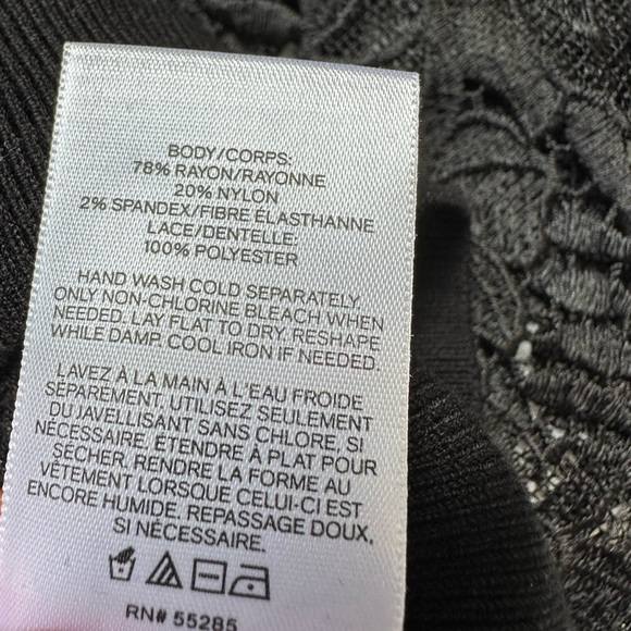 5 for $40 Express Top Blouse Shirt Size S Black Lace - Picture 6 of 6